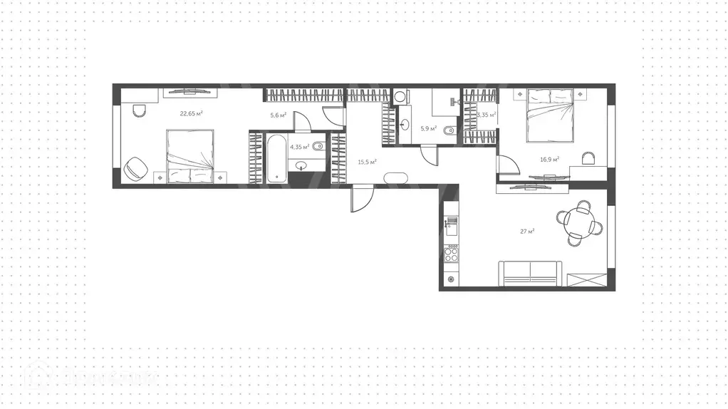 Продаётся 3-к квартира, 100 м - Фото 1