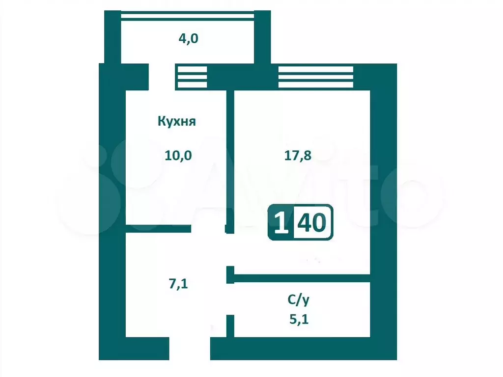 1-к. квартира, 40 м, 7/16 эт. - Фото 0