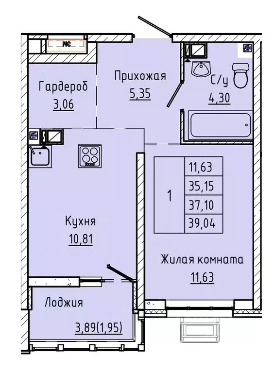 1-к кв. Ростовская область, Ростов-на-Дону ул. Текучева, 370/3 (36.45 ... - Фото 0