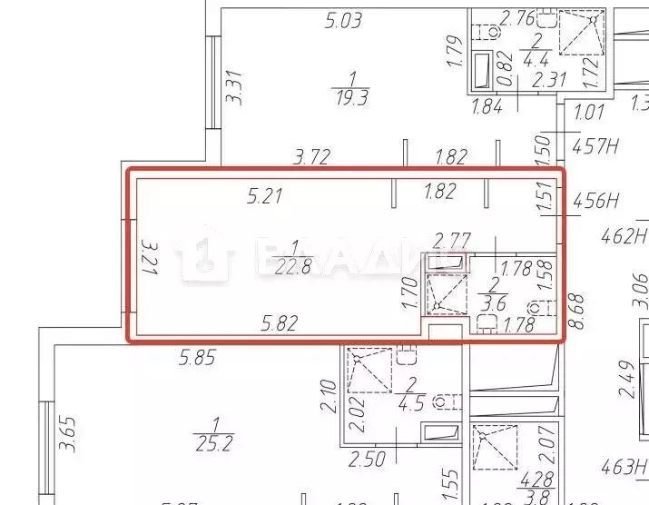 Квартира-студия: Санкт-Петербург, Витебский проспект, 99к1 (26.4 м) - Фото 1
