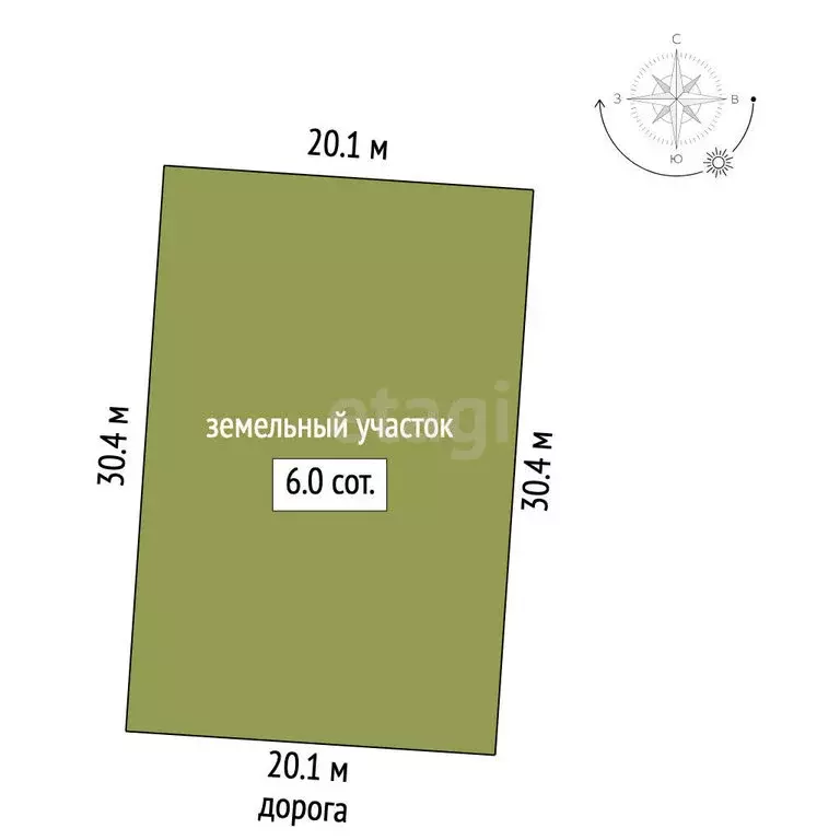 Участок в Мирное, улица 75 лет Победы (6 м) - Фото 1