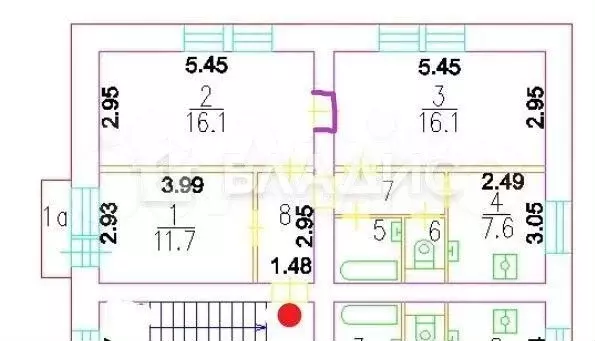 3-к. квартира, 64 м, 4/5 эт. - Фото 0