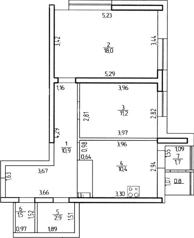 2-комнатная квартира: Уфа, улица Рудольфа Нуреева, 6 (54.9 м) - Фото 1
