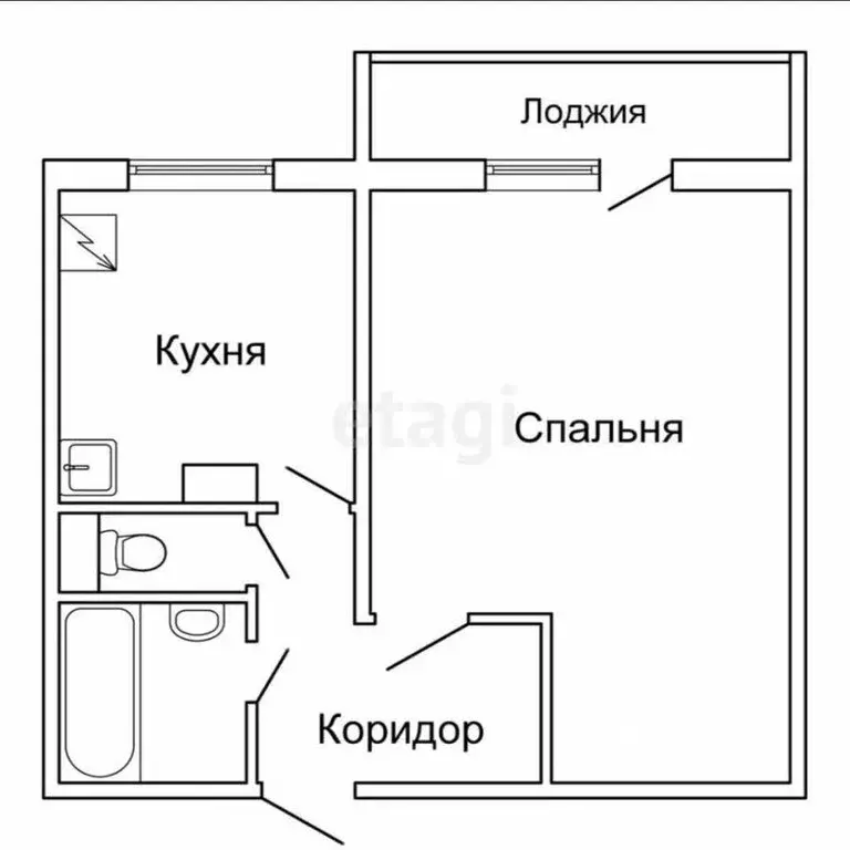 1-комнатная квартира: Липецк, улица Леонтия Кривенкова, 21 (38 м) - Фото 1