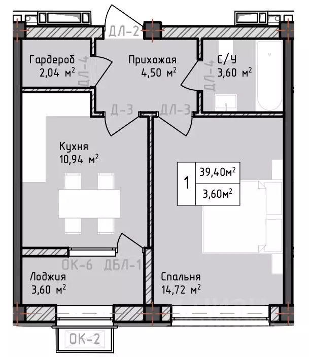 1-к кв. Дагестан, Дербент Маяк жилой комплекс (39.4 м) - Фото 1
