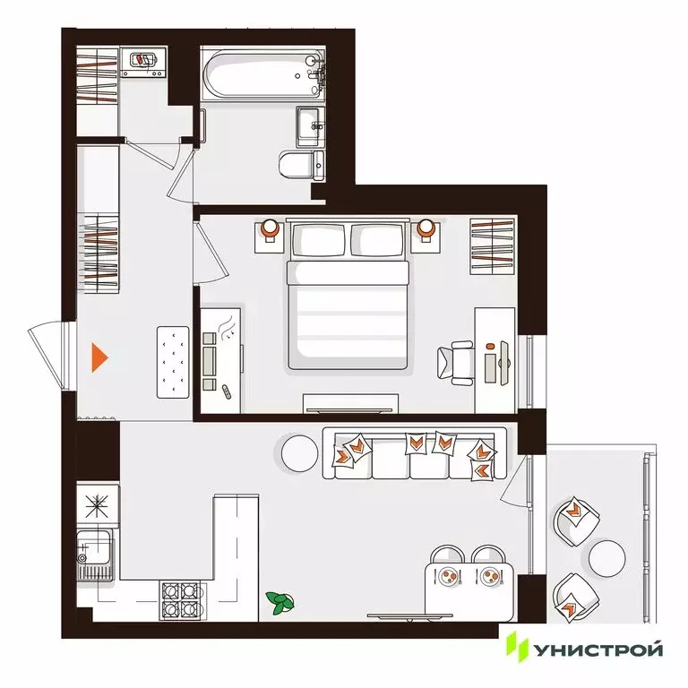 1-комнатная квартира: Санкт-Петербург, Сестрорецк, Авиационная улица, ... - Фото 1
