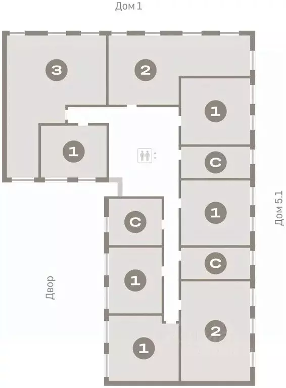 Студия Тюменская область, Тюмень Мысовская ул., 26к2 (23.83 м) - Фото 1