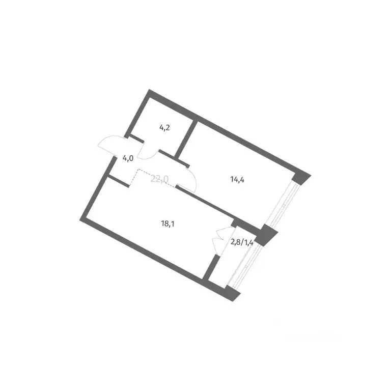 1-к кв. Ленинградская область, Ломоносовский район, Аннинское ... - Фото 1