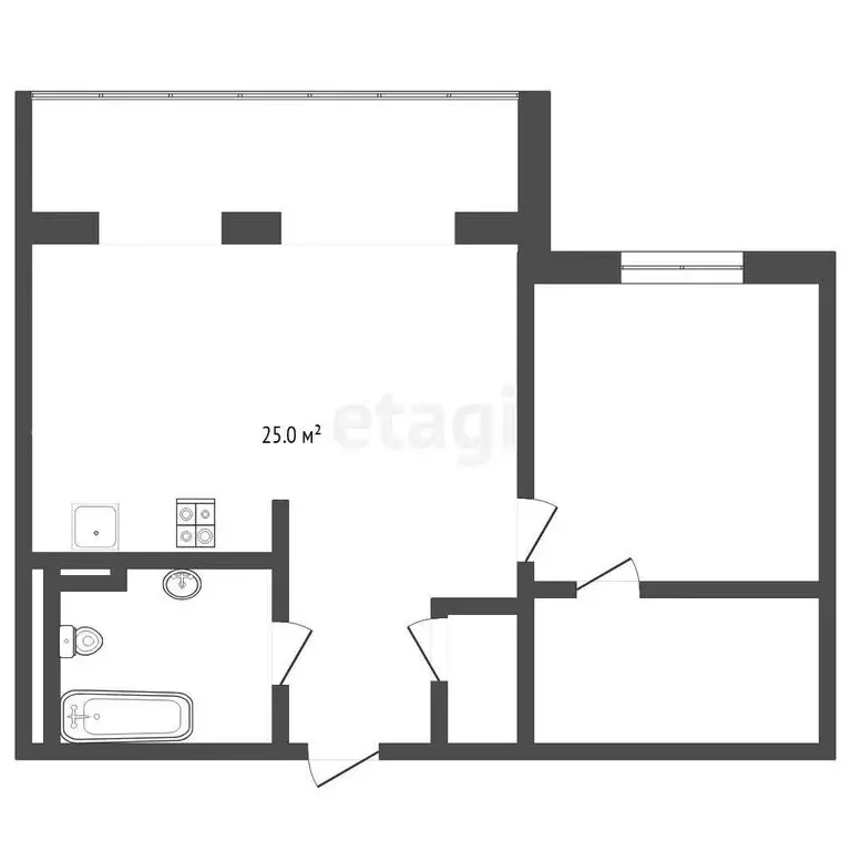 1-комнатная квартира: Тюмень, Солнечный проезд, 7 (56.3 м) - Фото 1