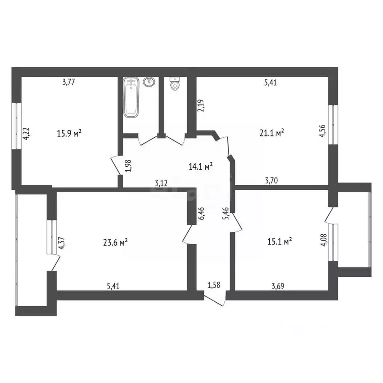 3-к кв. Амурская область, Благовещенск Амурская ул., 229 (100.3 м) - Фото 2