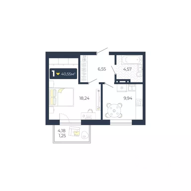 1-к кв. Красноярский край, Красноярск городской округ, пос. Солонцы, ... - Фото 1