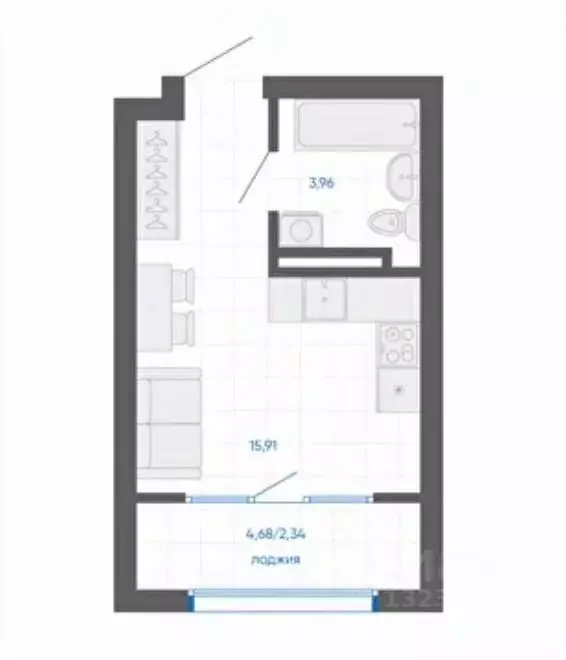 Студия Челябинская область, Челябинский городской округ, пос. ... - Фото 1