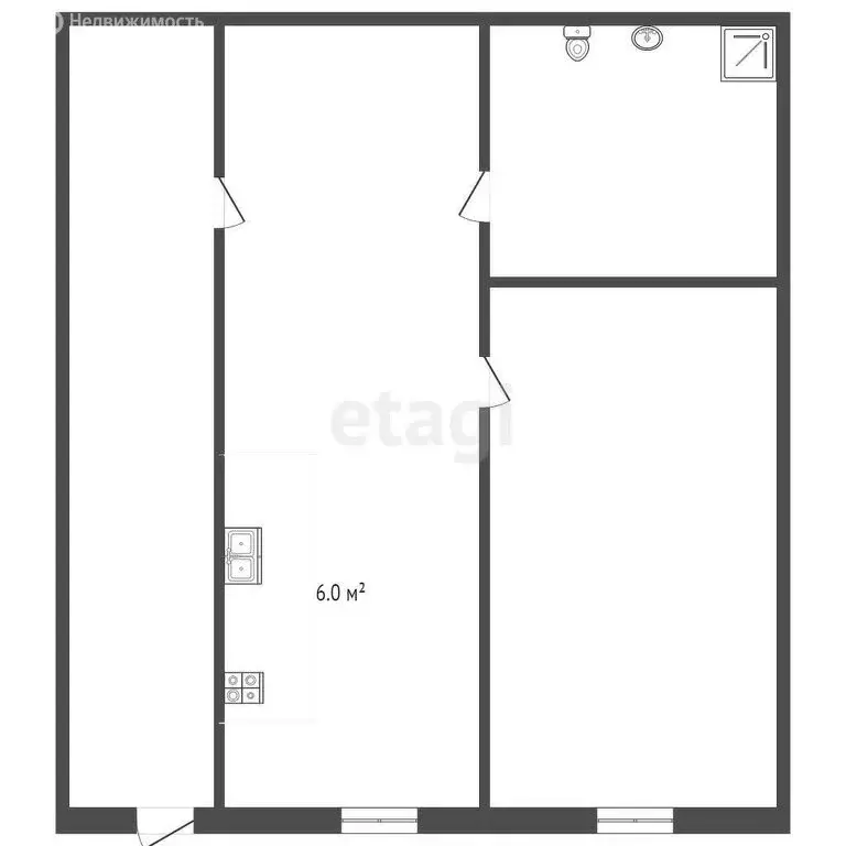 2-комнатная квартира: Выкса, площадь Свердлова, 1 (43.6 м) - Фото 0
