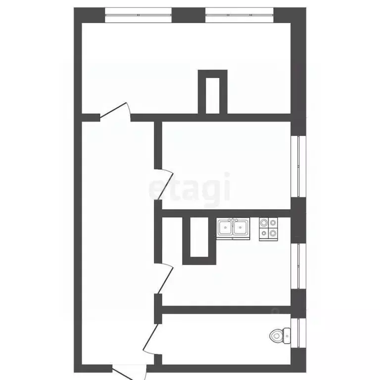 2-к кв. Вологодская область, Харовск Ленинградская ул., 28 (50.0 м) - Фото 2