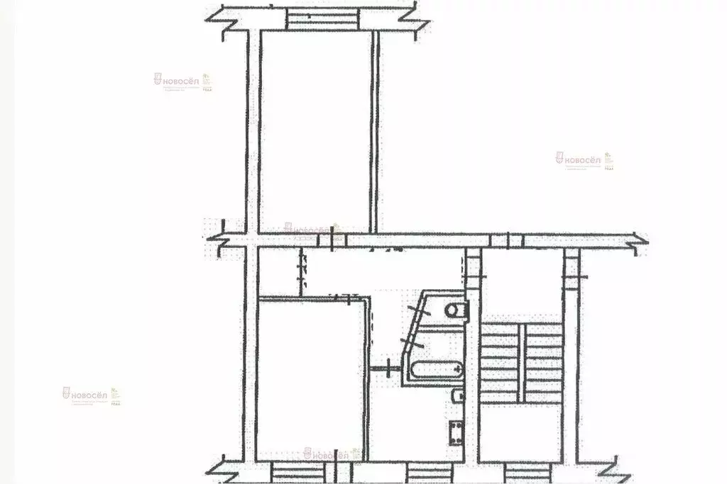 2-комнатная квартира: посёлок Садовый, улица Сибирка, 30 (43.7 м) - Фото 1