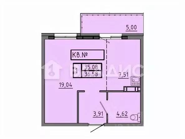 1-к кв. Красноярский край, Красноярск Соколовская ул., 20В (36.58 м) - Фото 1