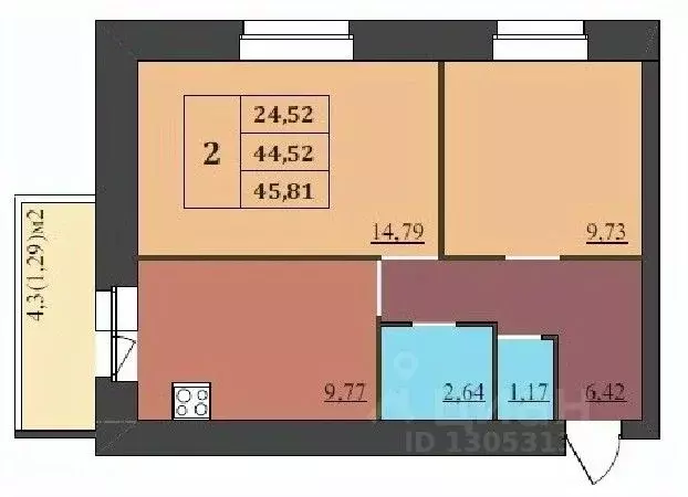 2-к кв. Ярославская область, Ярославль Северный жилрайон, 15-й мкр,  ... - Фото 1