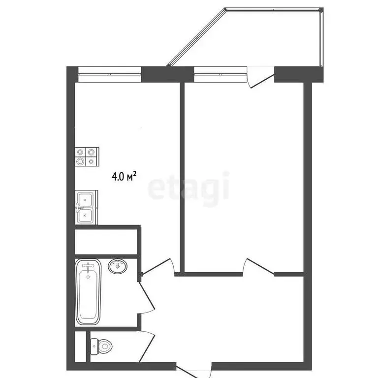 1-комнатная квартира: Евпатория, улица Иванова, 11 (27.8 м) - Фото 1