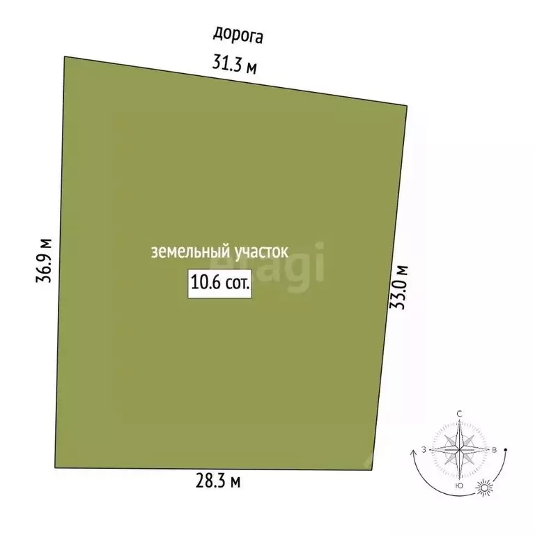 Участок в Севастополь Красный Октябрь КСП,  (10.6 сот.) - Фото 1
