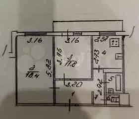 2-к. квартира, 50 м, 9/10 эт. - Фото 0