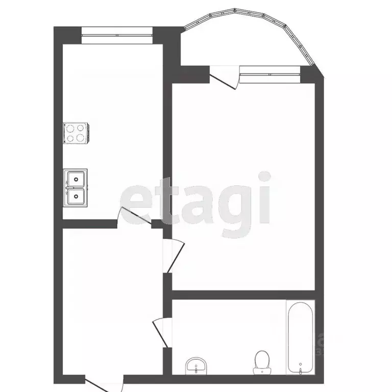 1-к кв. Тюменская область, Тюмень Тюменский-1 мкр, ул. Николая ... - Фото 2