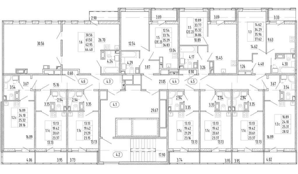 2-к кв. Санкт-Петербург аллея Арцеуловская, 9 (62.08 м) - Фото 2
