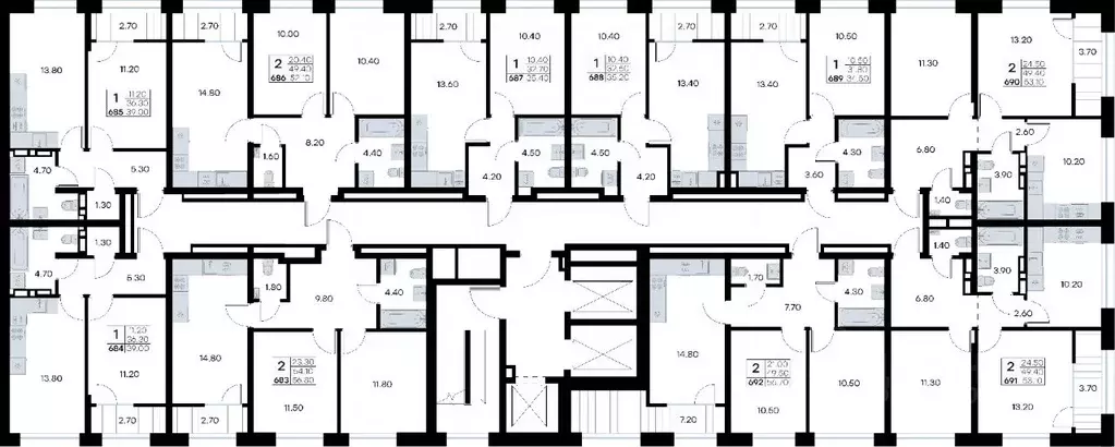2-к кв. Приморский край, Владивосток ул. Нейбута, 135 (53.1 м) - Фото 1