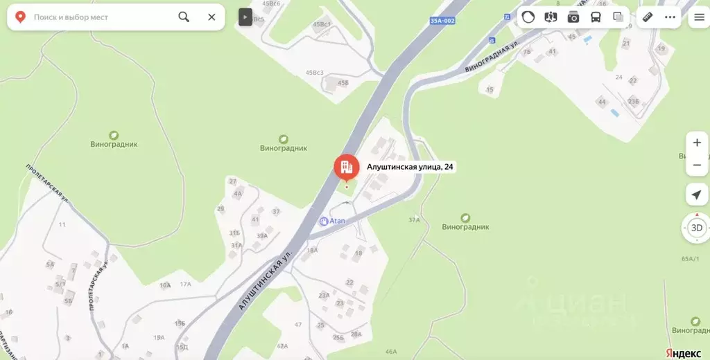 Участок в Крым, Алушта муниципальный округ, с. Кипарисное ул. ... - Фото 1