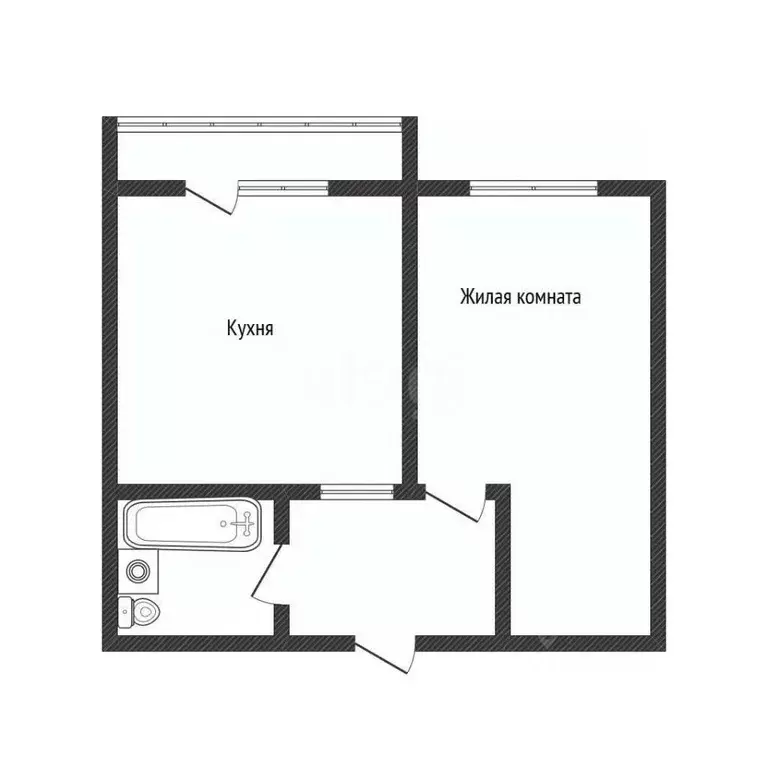 1-к кв. Алтайский край, Бийск ул. Михаила Кутузова, 25 (27.6 м) - Фото 2