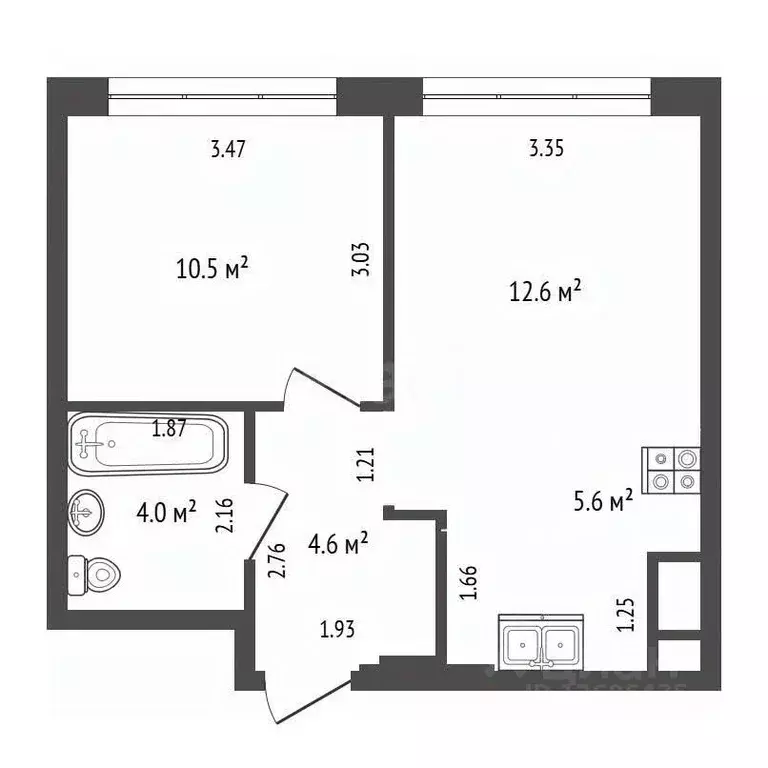 2-к кв. Москва Аминьевское ш., 4Дк2 (37.3 м) - Фото 2