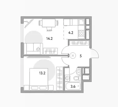 Продаётся 2-к квартира, 42 м - Фото 1