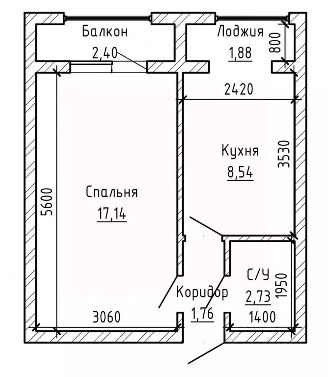 1-к кв. Кабардино-Балкария, Нальчик ул. Калмыкова (35.0 м) - Фото 1
