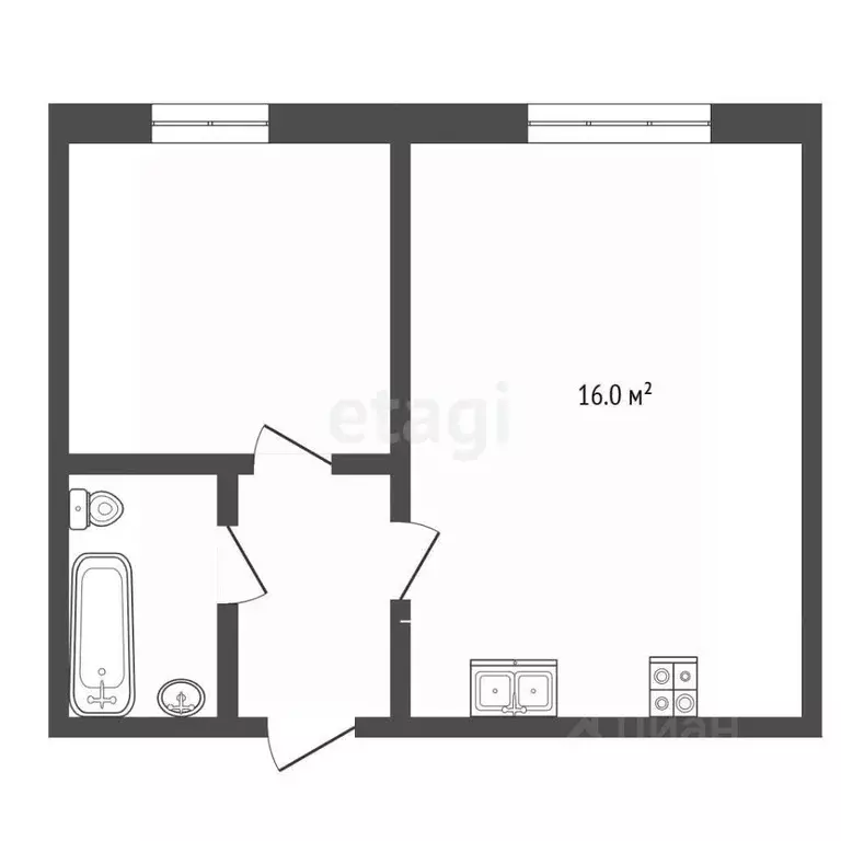 Комната Забайкальский край, Чита ул. Энергетиков, 14 (35.6 м) - Фото 2