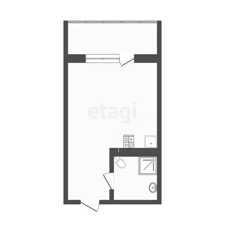 Квартира-студия: Тюмень, Интернациональная улица, 199к4 (15 м) - Фото 0