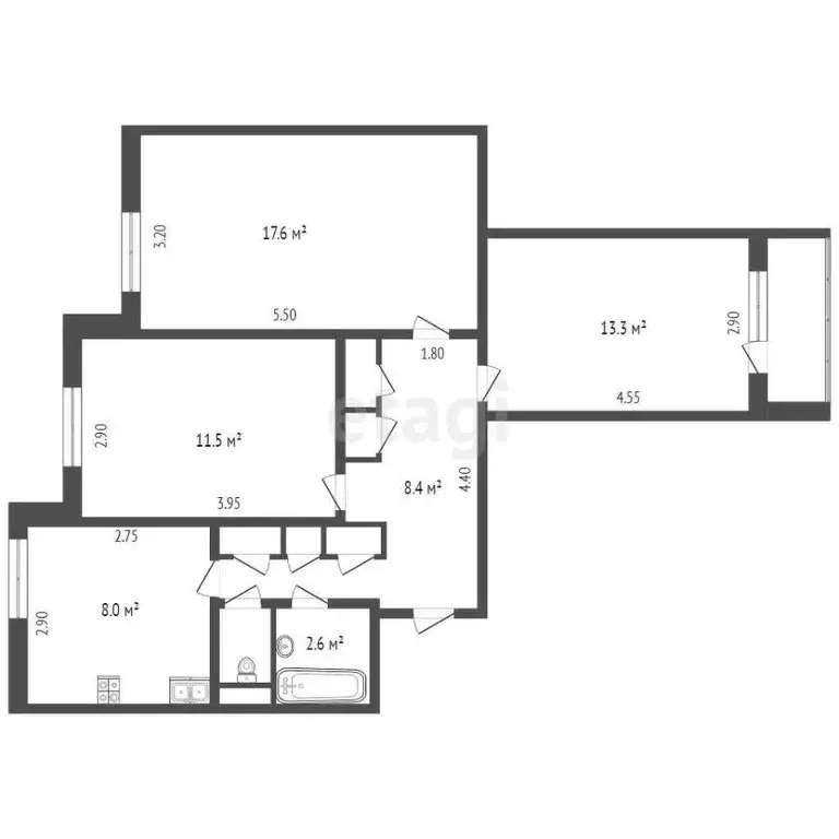 3-к кв. Ямало-Ненецкий АО, Новый Уренгой Советский мкр, 9/2 (65.7 м) - Фото 1