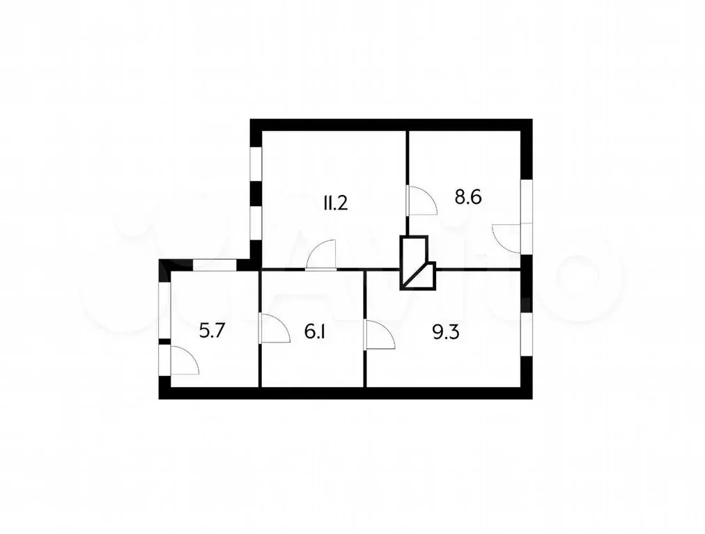 3-к. квартира, 40,9 м, 1/1 эт. - Фото 0