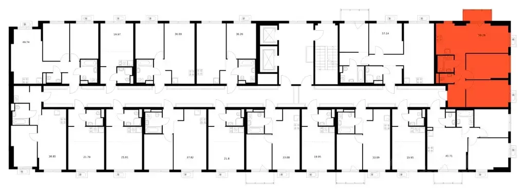 2-к кв. Ленинградская область, Всеволожский район, д. Новое Девяткино ... - Фото 2