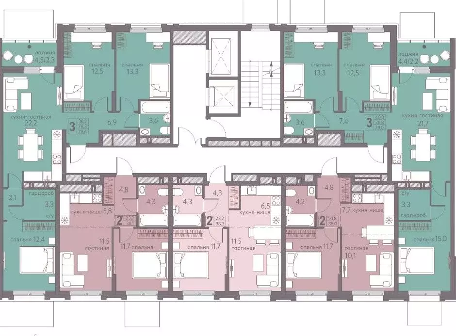 3-к кв. Пермский край, Пермь ул. Серебристая, 5 (79.0 м) - Фото 2