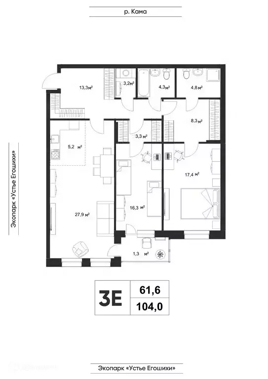 Продаётся 3-к квартира, 102.1 м - Фото 0