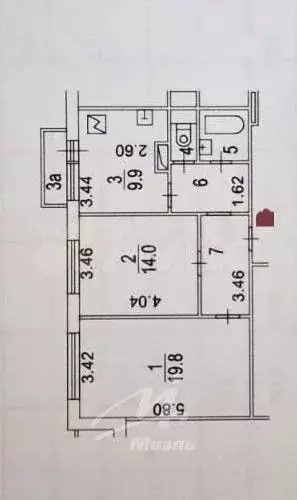 2-к. квартира, 58 м, 18/22 эт. - Фото 0