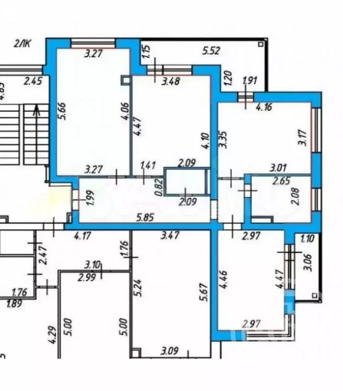 3-комнатная квартира: деревня Узигонты, 25 (79.4 м) - Фото 1