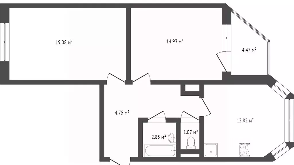 2-к кв. Московская область, Балашиха 1 Мая мкр, 34 (60.6 м) - Фото 2