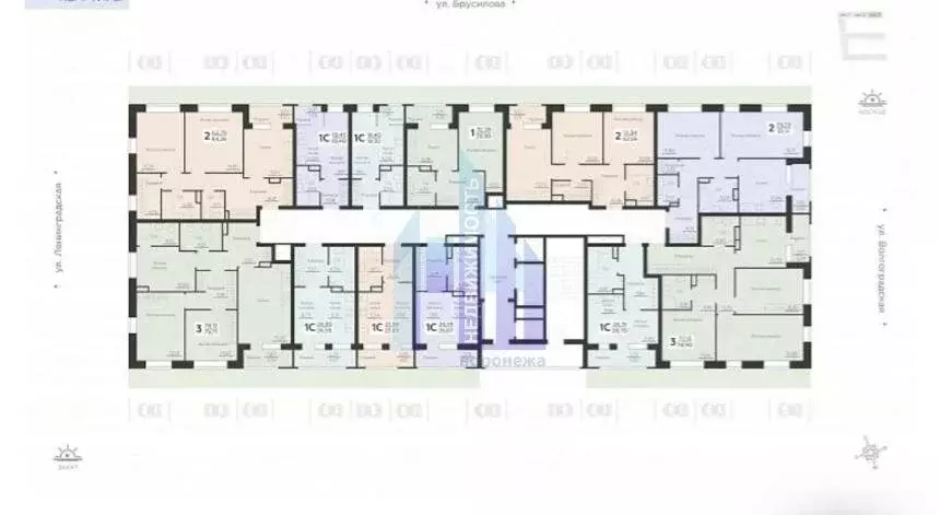 2-комнатная квартира: Воронеж, Ленинградская улица, 29Б (64.26 м) - Фото 0