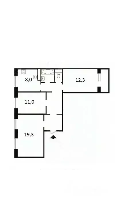 3-к кв. Санкт-Петербург Ленинский просп., 93К2 (68.0 м) - Фото 2