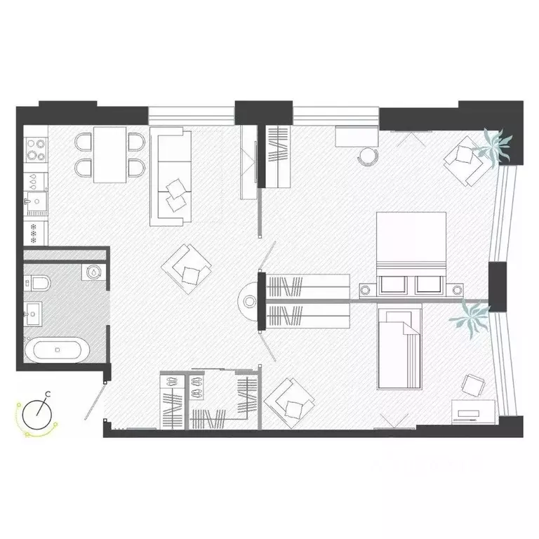 3-к кв. Приморский край, Владивосток ул. Нейбута (78.5 м) - Фото 1