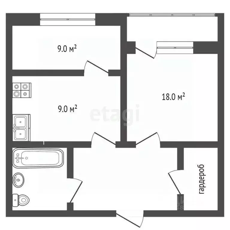 1-к кв. Краснодарский край, Геленджик Туристическая ул., 3Дк2 (53.0 м) - Фото 1