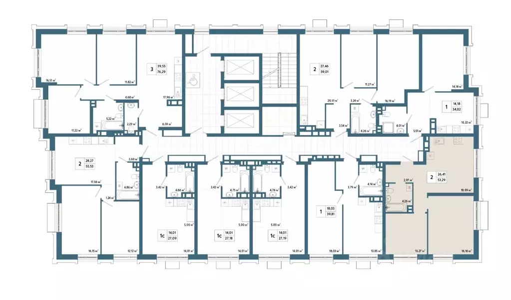 2-к кв. Башкортостан, Уфа 42-й кв-л,  (53.29 м) - Фото 2