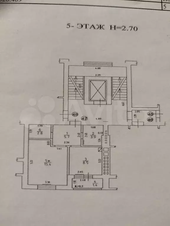 1-к. квартира, 38 м, 5/6 эт. - Фото 0