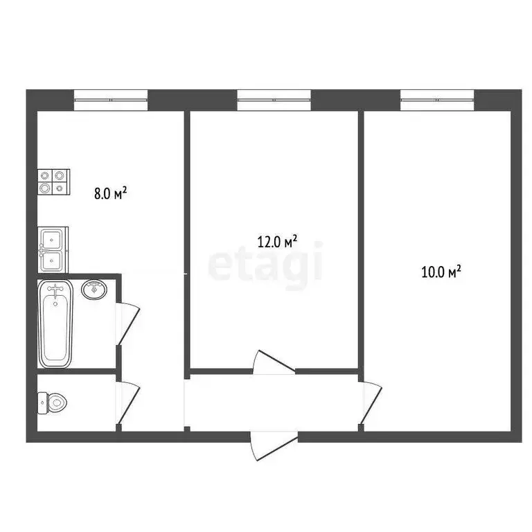 2-комнатная квартира: Рыбинск, Волочаевская улица, 38Б (46.8 м) - Фото 0