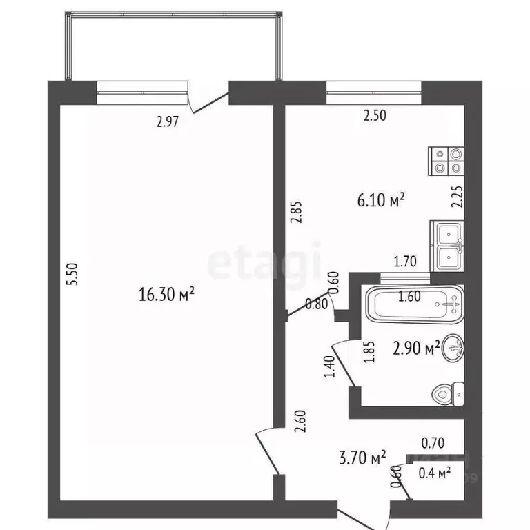 1-к кв. Мордовия, Рузаевка ул. Революции 1905 года, 5 (29.4 м) - Фото 2